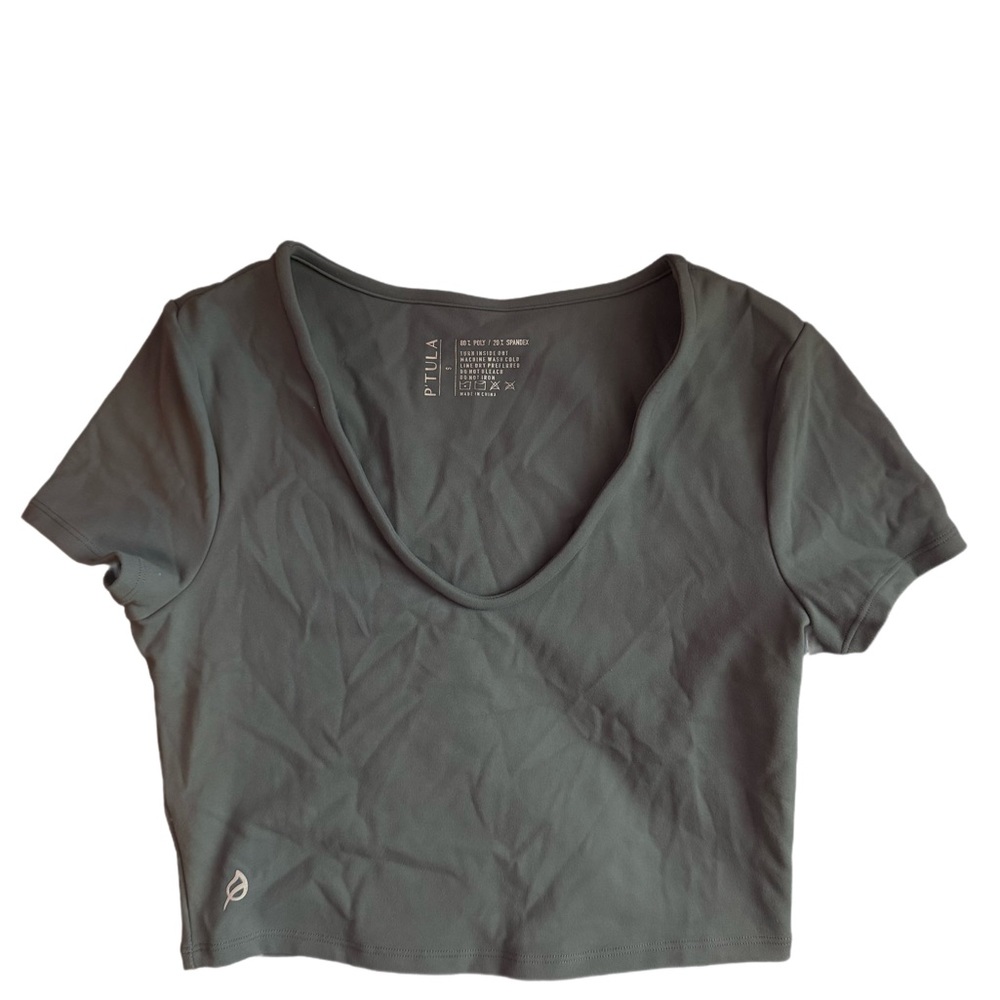 P'tula Olive Green Crop Top